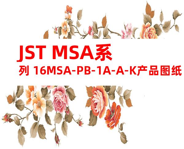 JST MSA系列 16MSA-PB-1A-A-K产品图纸